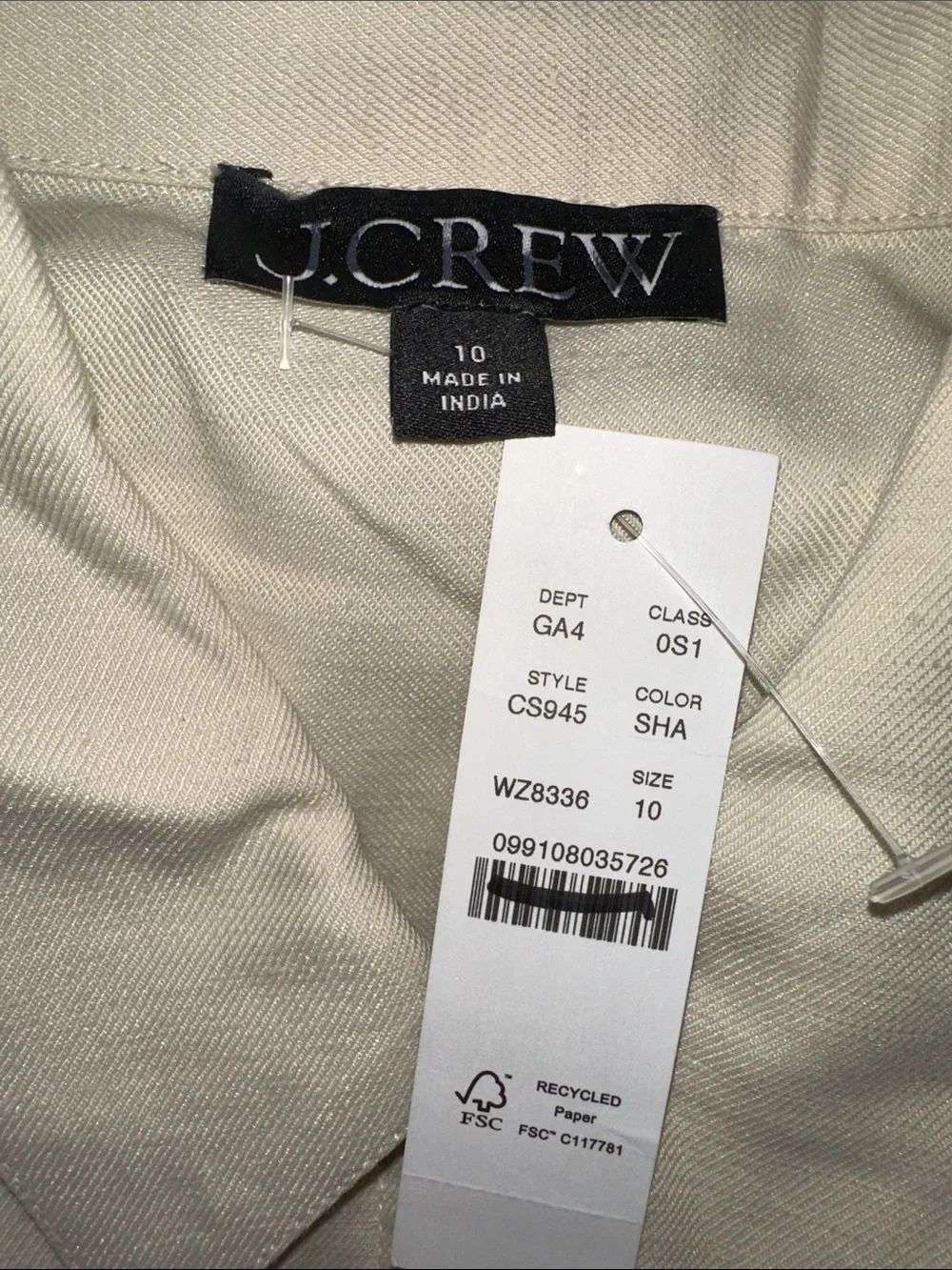 J. Crew Zip-up shirt-dress in Gramercy linen blend - Sandy Hay